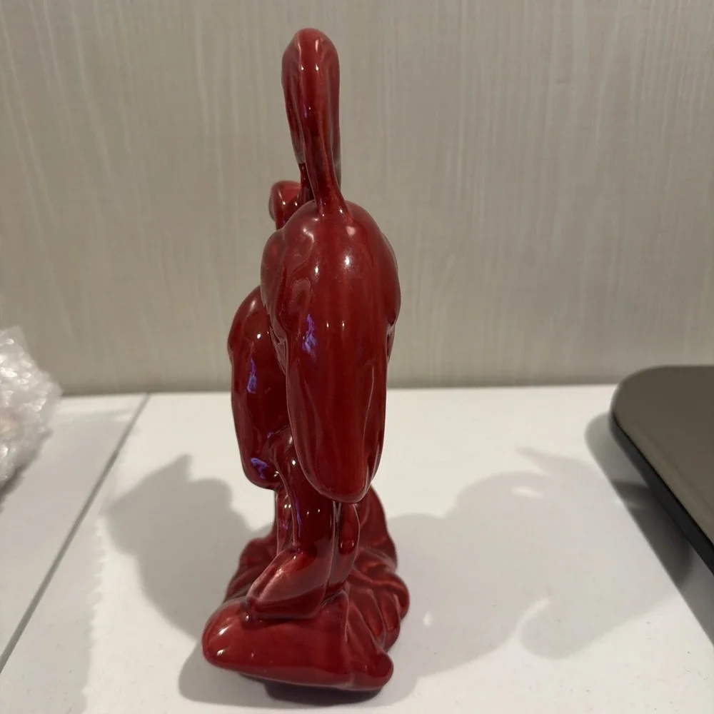 Vtg MCM Art deco Porcelain Double Flamingo‎ Figurine